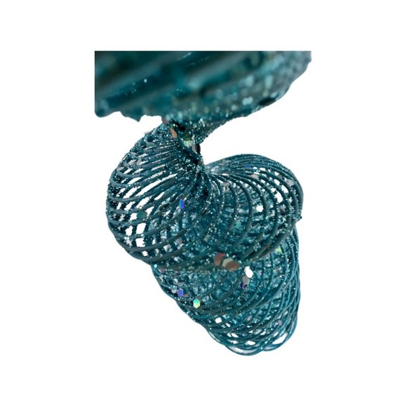 🌸6/$20🌸 Like new Whimsical Turquoise Glittered Table Christmas Tree - Picture 5 of 13